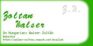 zoltan walser business card